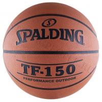 Мяч баскетбольный SPALDING TF-150 Performance р. 7, резина, коричнево-черный